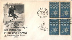 International Winter Sports Games Block of Stamps First Day Cover