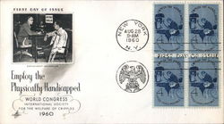 World Congress International Society for the Welfare of Cripples Block of Stamps First Day Cover