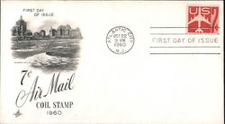7c Air Mail Coil Stamp 1960 First Day Cover