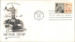 15c Air Mail Stamp - Revised 1961 Design First Day Cover