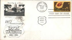 100th Anniversary Kansas Statehood 1861-1961 First Day Cover