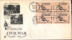 Shiloh, Civil War 1862-1962 Block of Stamps First Day Cover