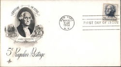 5¢ Regular Postage George Washington First Day Cover