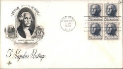 George Washington Block of Stamps First Day Cover