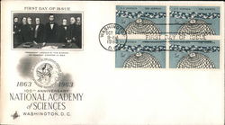 100th Anniversary National Academy of Sciences Block of Stamps First Day Cover