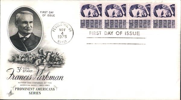 Francis Parkman Block of Stamps First Day Covers