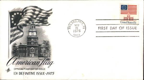 American Flag 13¢ Definitive Issue 1975 First Day Covers