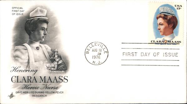 Honoring Clara Maass Heroic Nurse First Day Covers