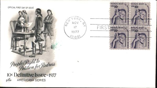 People Right to Petition for Redress Block of Stamps