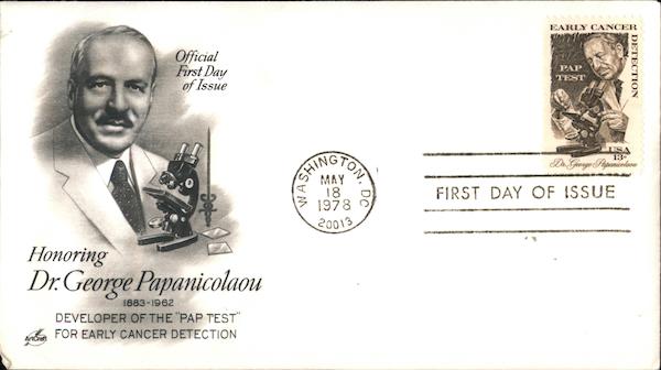 Honoring Dr. George Papanicolaou First Day Covers