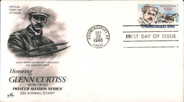 Honoring Glenn Curtiss 1878-1930 Pioneer Aviation Series 35¢ Airmail Stamp