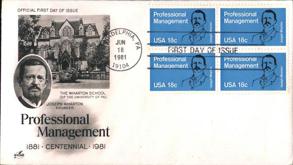 Professional Management 1881 - Centennial - 1981 First Day Covers