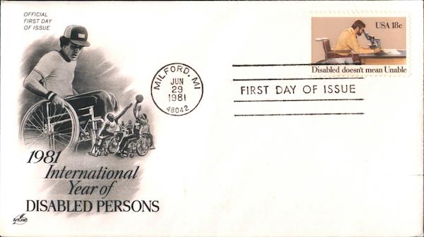1981 International Year of Disabled Persons First Day Covers