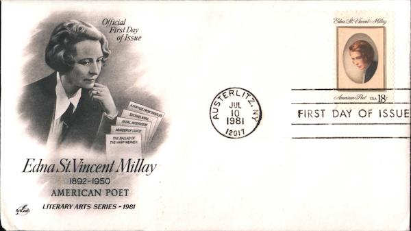 Edna St. Vincent Millay 1892-1950 American Poet Literary Arts Series 1981