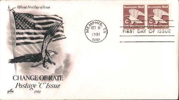 Change of Rate Postage C Issue 1981 First Day Covers