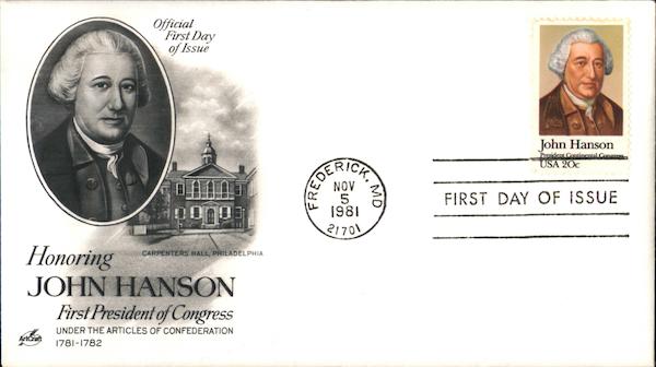 Honoring John Hanson First Day Covers