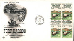 200th Anniversary of Fort Harrod Block of Stamps First Day Cover