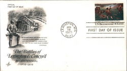 The Battles of Lexington and Concord Bicentennial 1775-1975 First Day Cover