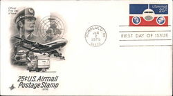 25¢ U.S. Airmail Postage Stamp 1976 First Day Cover