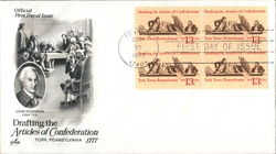 Drafting the Articles of Confederation 1777 York, Pennsylvania Block of Stamps Drafting the Articles of Confederation 1777 York, Pennsylvania Block of Stamps