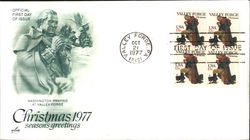 Christmas 1977 - Season's Greetings Block of Stamps Christmas 1977 - Season's Greetings Block of Stamps