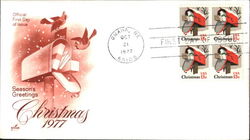 Season's Greetings Christmas 1977 Block of Stamps Season's Greetings Christmas 1977 Block of Stamps