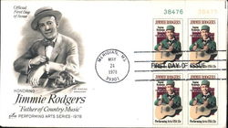 Honoring Jimmie Rodgers "Father of Country Music" Performing Arts Series - 1978 Block of Stamps Honoring Jimmie Rodgers "Father of Country Music" Performing Arts Series - 1978 Block of Stamps