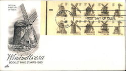 Windmills USA Booklet Pane Stamps 1980 Block of Stamps Windmills USA Booklet Pane Stamps 1980 Block of Stamps