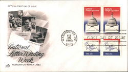 National Letter Writing Week Block of Stamps National Letter Writing Week Block of Stamps