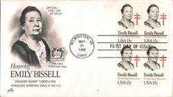 Honoring Emily Bissell - Crusader Against Tuberculosis Block of Stamps Honoring Emily Bissell - Crusader Against Tuberculosis Block of Stamps