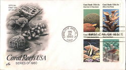 Coral Reefs USA Series of 1980 Block of Stamps Coral Reefs USA Series of 1980 Block of Stamps
