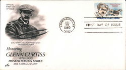 Honoring Glenn Curtiss 1878-1930 Pioneer Aviation Series 35¢ Airmail Stamp Honoring Glenn Curtiss 1878-1930 Pioneer Aviation Series 35¢ Airmail Stamp