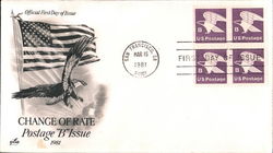 Change of Rate Postage "B" Issue Block of Stamps Change of Rate Postage "B" Issue Block of Stamps