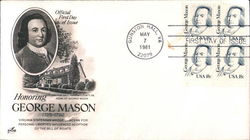 Honoring George Mason 1725-1792 Block of Stamps Honoring George Mason 1725-1792 Block of Stamps