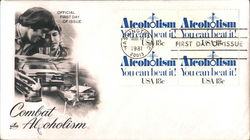 Combat Alcoholism Block of Stamps First Day Cover