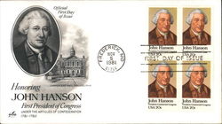 Honoring John Hanson - First President of Congress Under the Articles of Confederation 1781-1782 Block of Stamps Honoring John Hanson - First President of Congress Under the Articles of Confederation 1781-1782 Block of Stamps