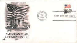 20c American Flag Definitive Issue 1981 20c American Flag Definitive Issue 1981