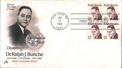 Honoring Dr. Ralph J. Bunche - Scholar - Statesman - Diplomat - Great Americans Series Block of Stamps Honoring Dr. Ralph J. Bunche - Scholar - Statesman - Diplomat - Great Americans Series Block of Stamps