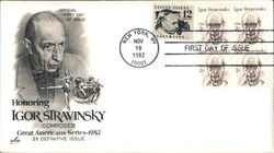 Honoring Igor Stravinsky Block of Stamps First Day Covers First Day Cover First Day Cover First Day Cover