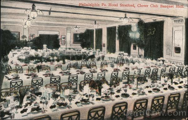 Hotel Stratford, Clover Club Banquet Hall Philadelphia Pennsylvania