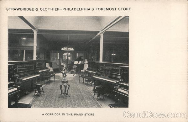 Strawbridge & Clothier, A Corridor in the Piano Store Philadelphia Pennsylvania