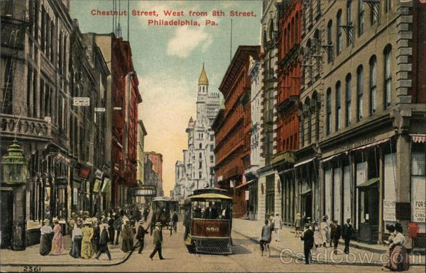 Chestnut Street, West from 8th Street Philadelphia Pennsylvania