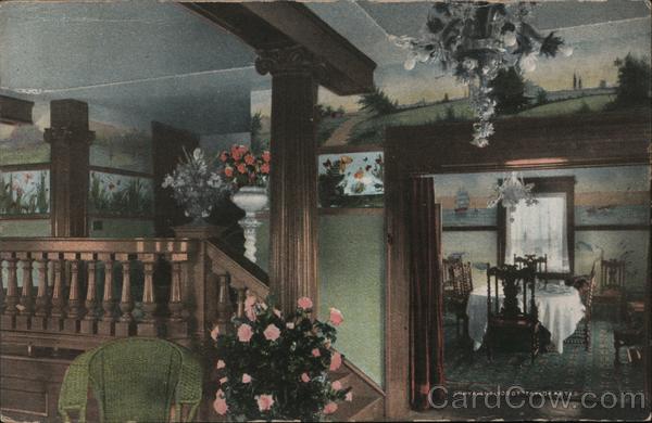 Living Hall Looking Into Dining Room, Young's Residence on Million Dollar Pier Atlantic City New Jersey