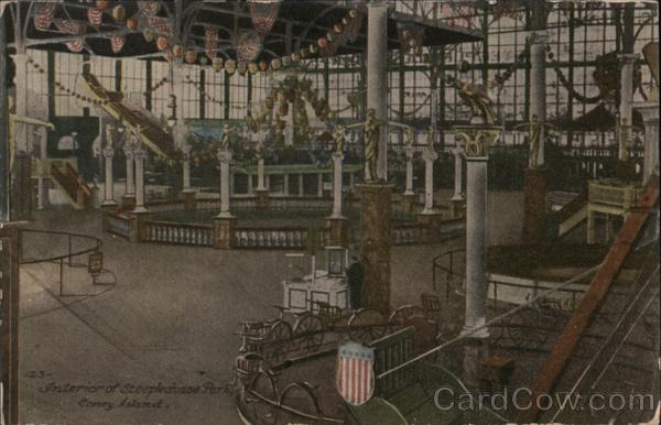 Interior of Steeplechase Park Coney Island New York