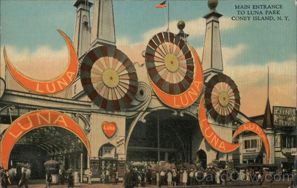 Main Entrance to Luna Park Coney Island New York