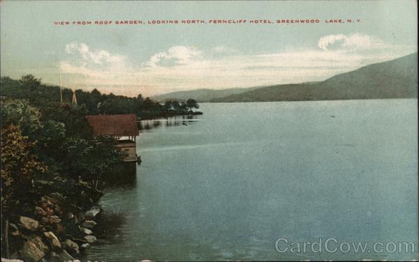 View from Roof Garden Looking North, Ferncliff Hotel Greenwood Lake New York