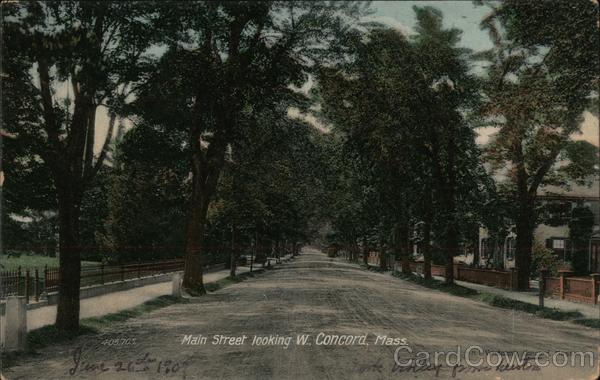 Main Street Looking W. Concord Massachusetts