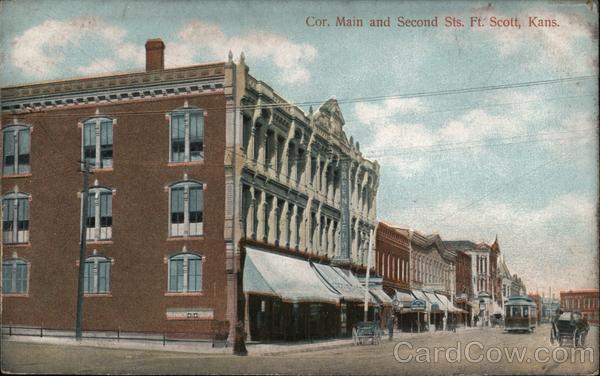 Corner of Main and Second Sreets Fort Scott Kansas