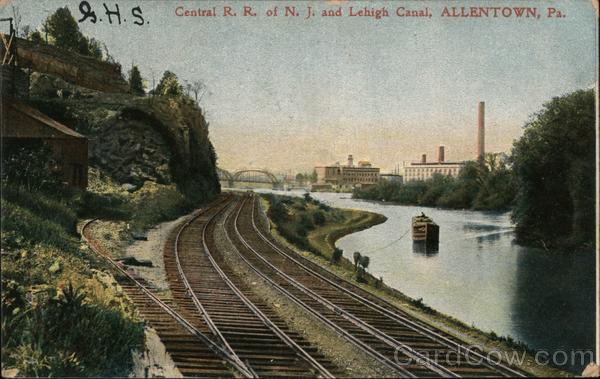 Central R.R. of N.J. and Lehigh Canal Allentown Pennsylvania
