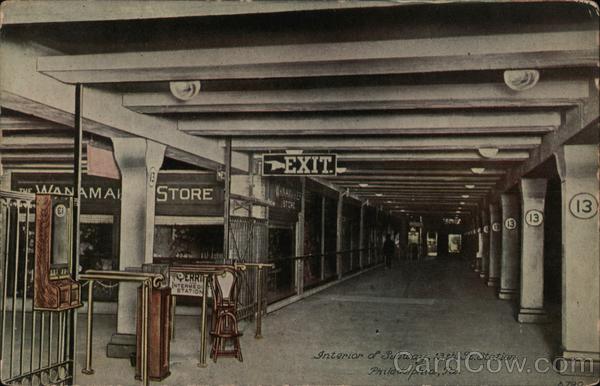 Interior of Subway, 13th Street Station Philadelphia Pennsylvania